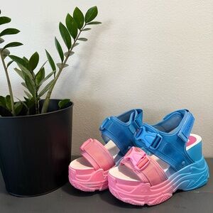 Anthony Wang 2 toned platform sandals